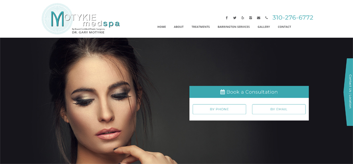 New Med Spa Website Design for Beverly Hills Plastic Surgeon Dr. Motykie