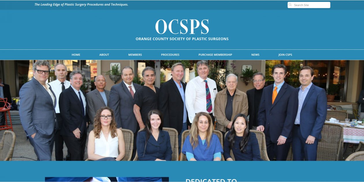 New Medical Website Design for Orange County Society of Plastic Surgeons