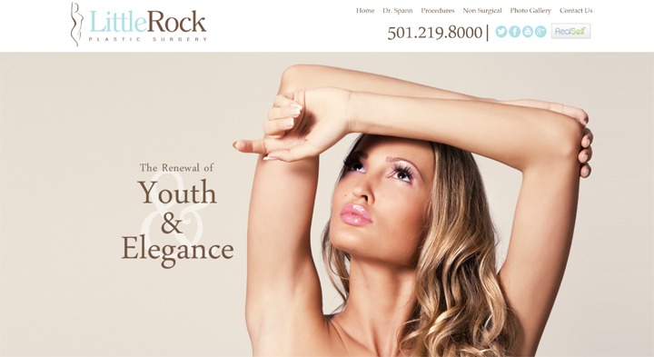 Website Design for Little Rock, Arkansas Plastic surgeon, Dr. Michael Spann